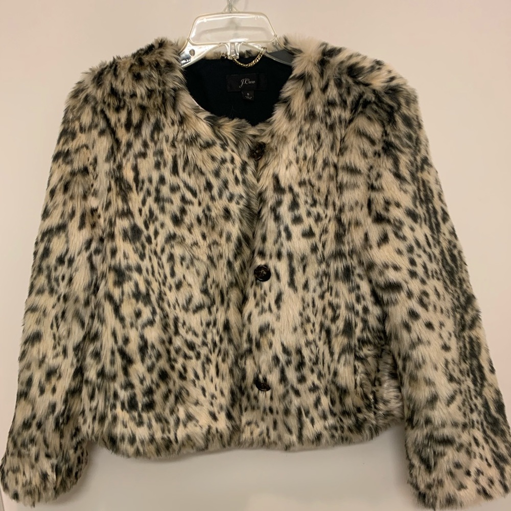 NWOT JCrew fur coat